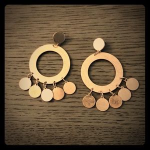 Gold Dangling Fashion Earrings